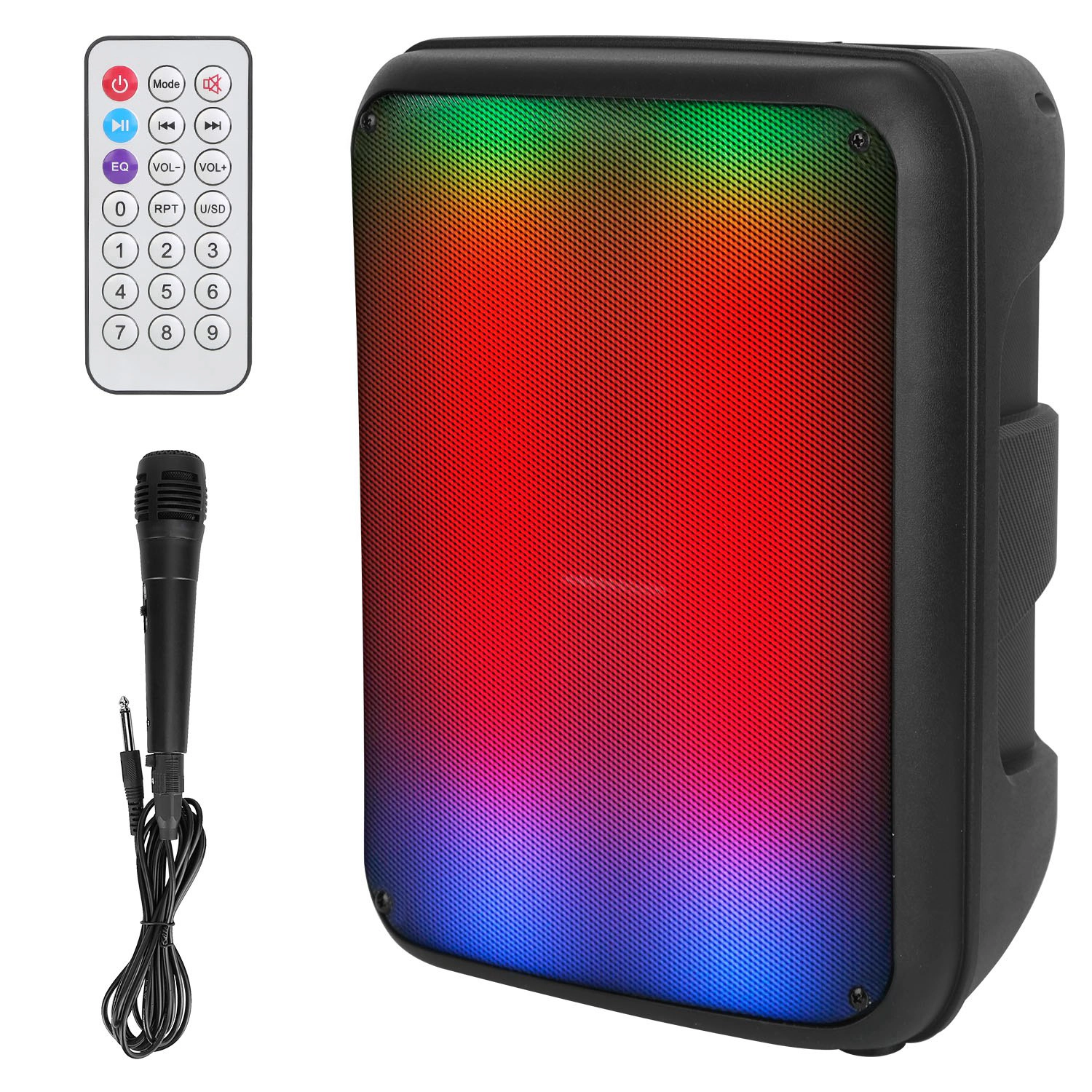 GBruno 8-Inch Wireless Party Speaker With RGB Lights