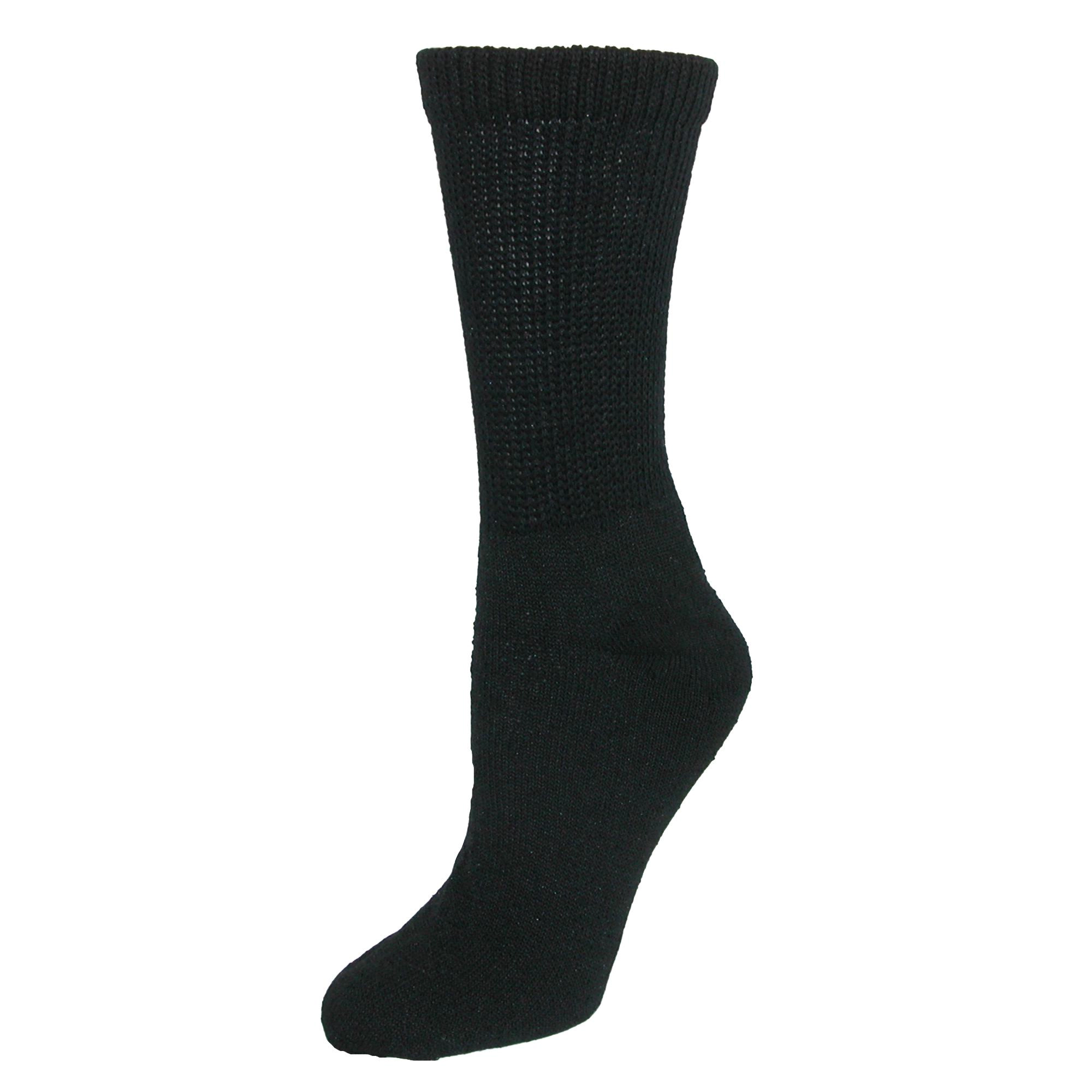 CTM Women's Diabetic Crew Socks (3 Pair Pack)