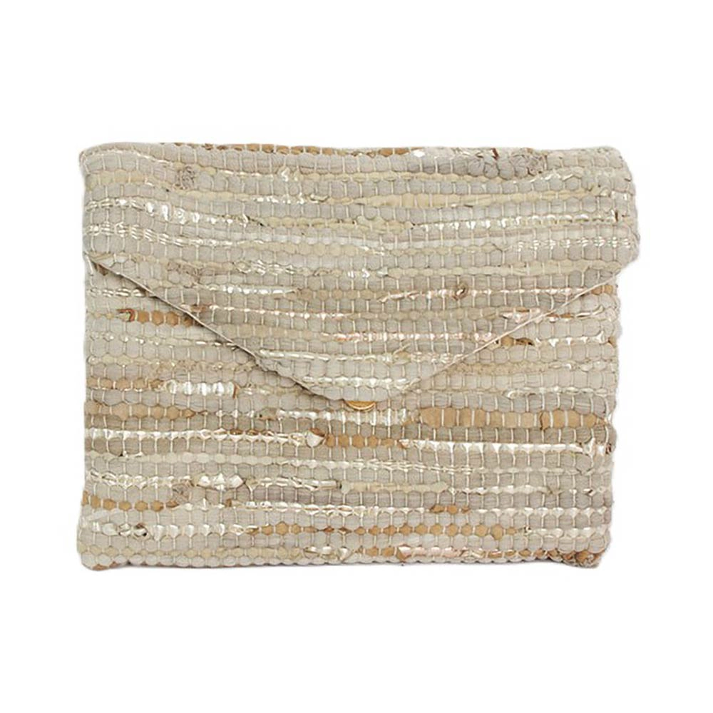 FASHNZFAB Boho Textured Envelope Clutch Crossbody Bag