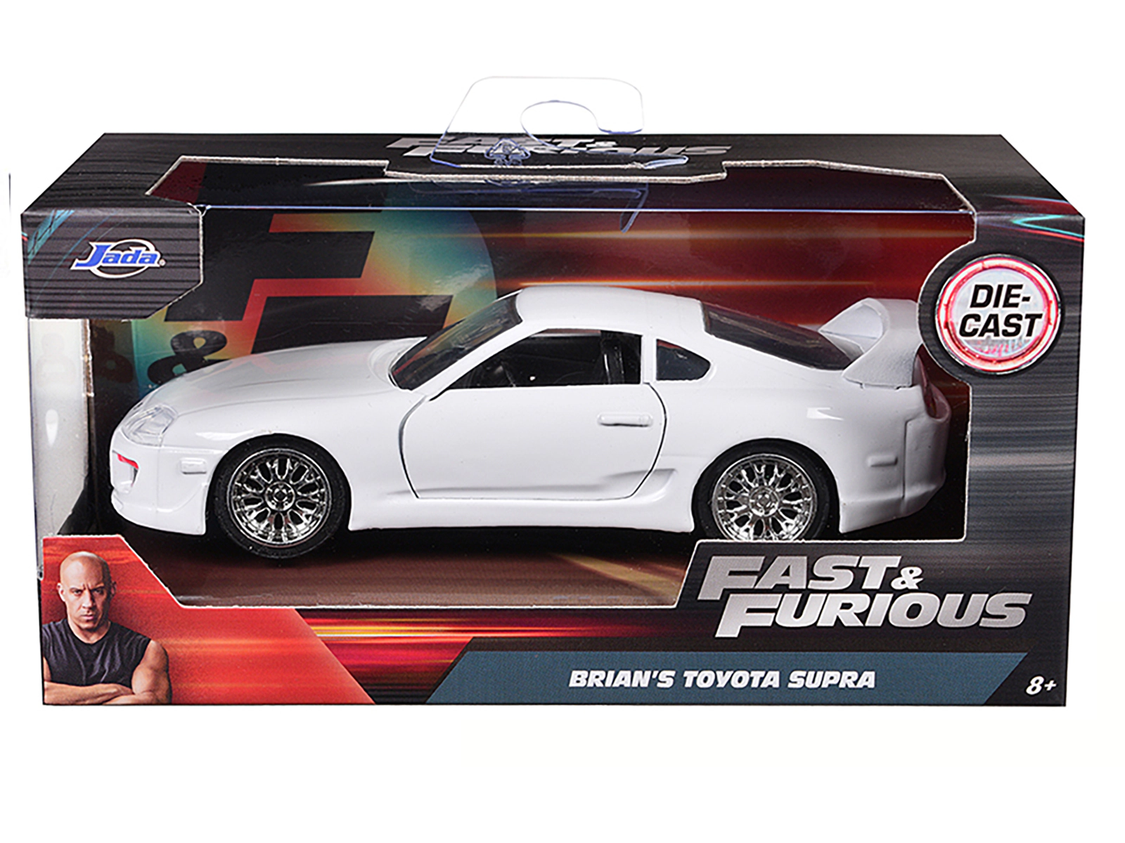 Jada Brian's Toyota Supra White "Fast & Furious 7" (2015) Movie 1/32 Diecast Model Car by Jada