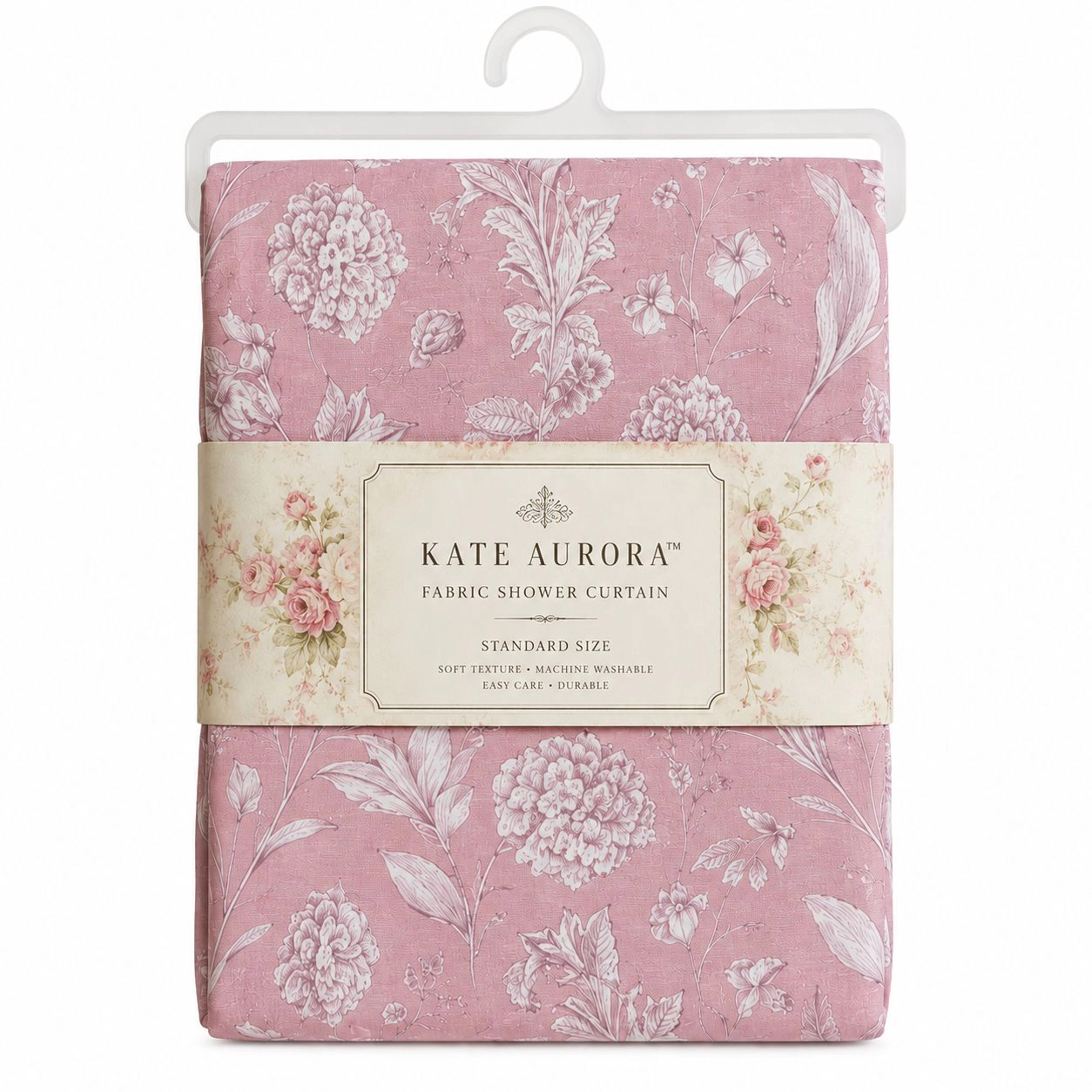 Kate Aurora Shabby Chic Floral Garden Fabric Shower Curtain