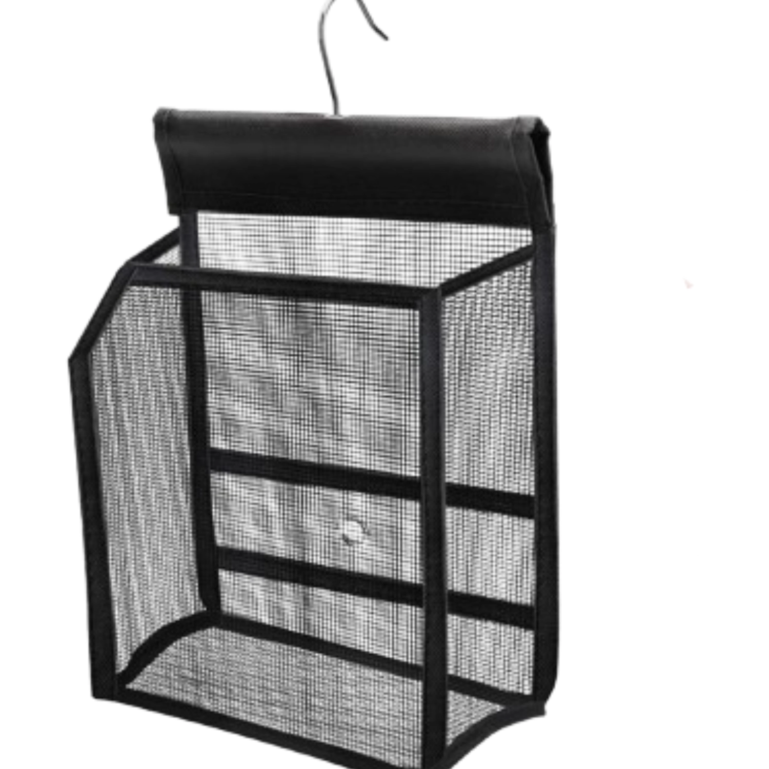 SS Design Hanging Mesh Shower Caddy Organizer Bathroom Storage Bag with 2 Removable Hooks