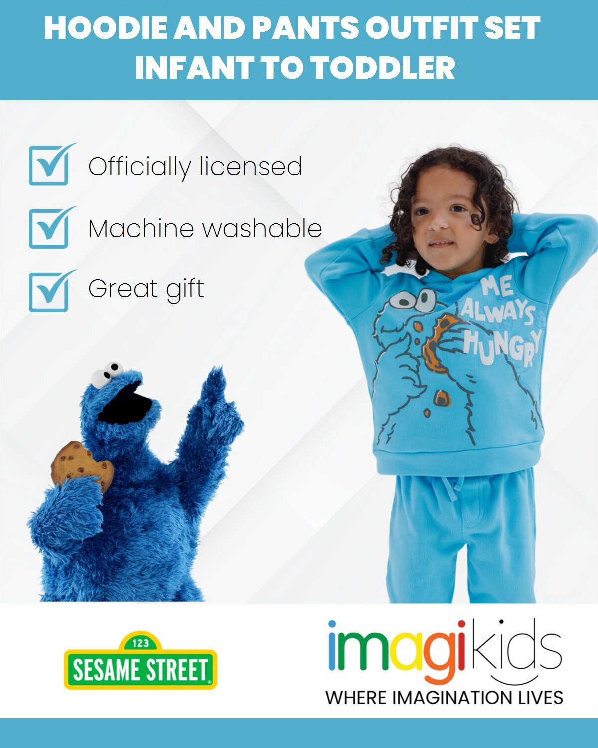 Sesame Street 2-Piece Fleece Hoodie and Pants Set