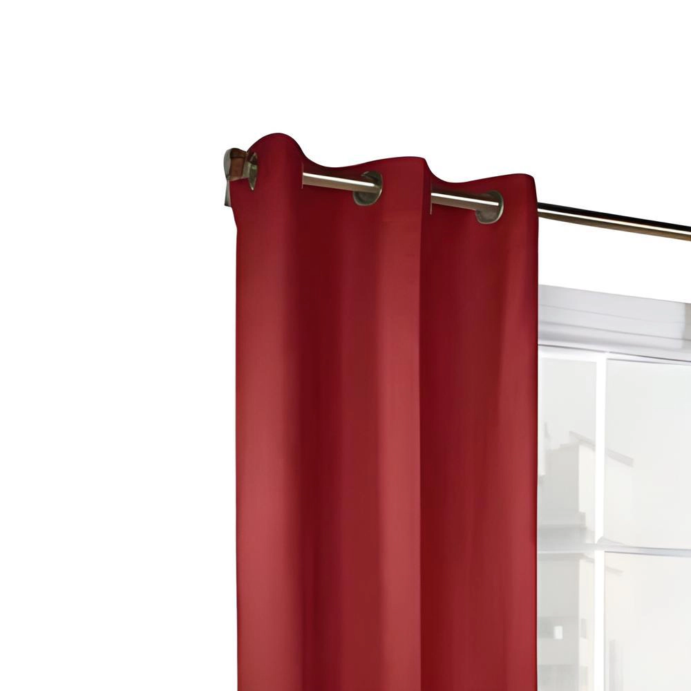 Commonwealth Thermalogic Weather Cotton Fabric Grommet Top Panel Pair - 80x95" - Burgundy
