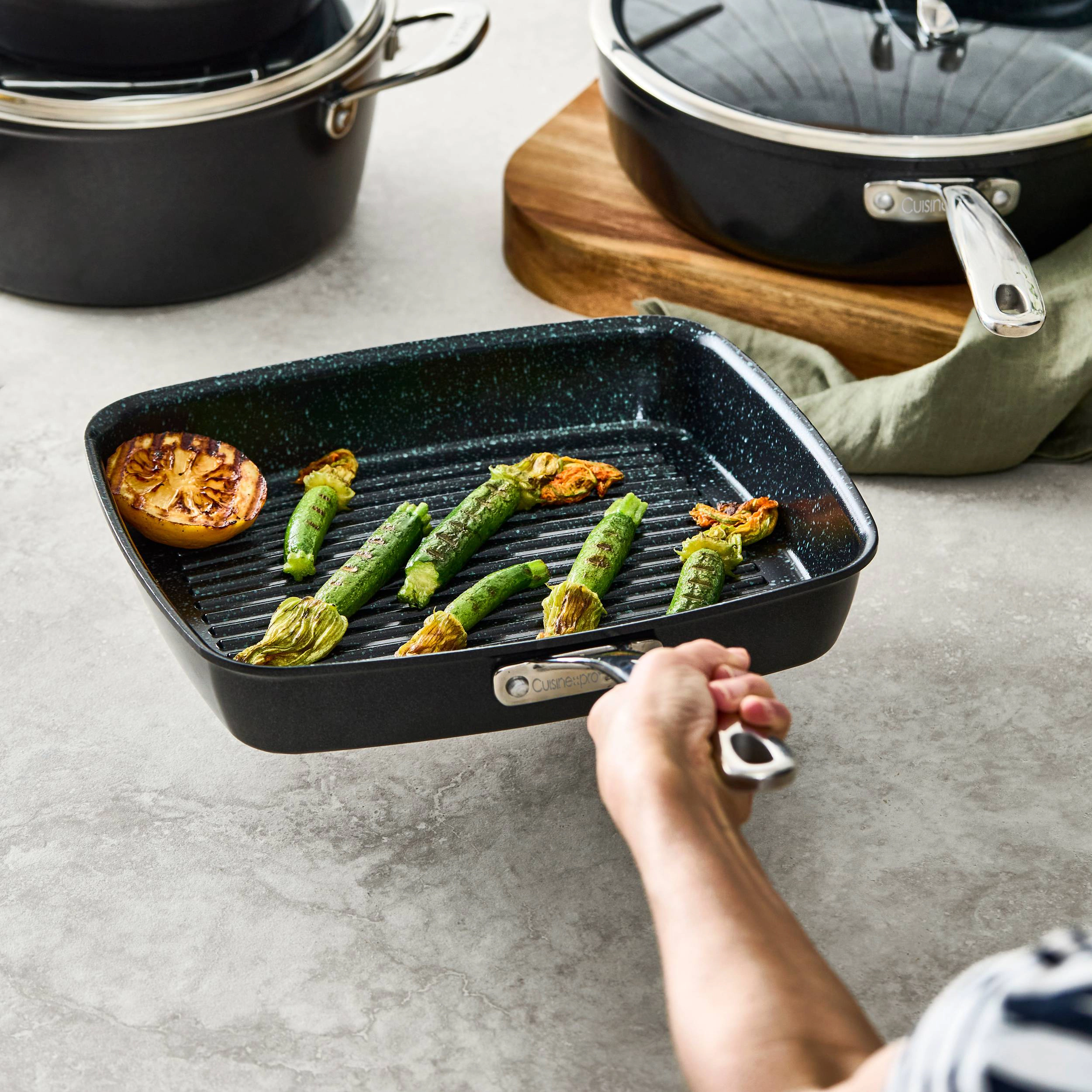 Cuisine::pro® GREEN STONE™ 9-Piece Cookset