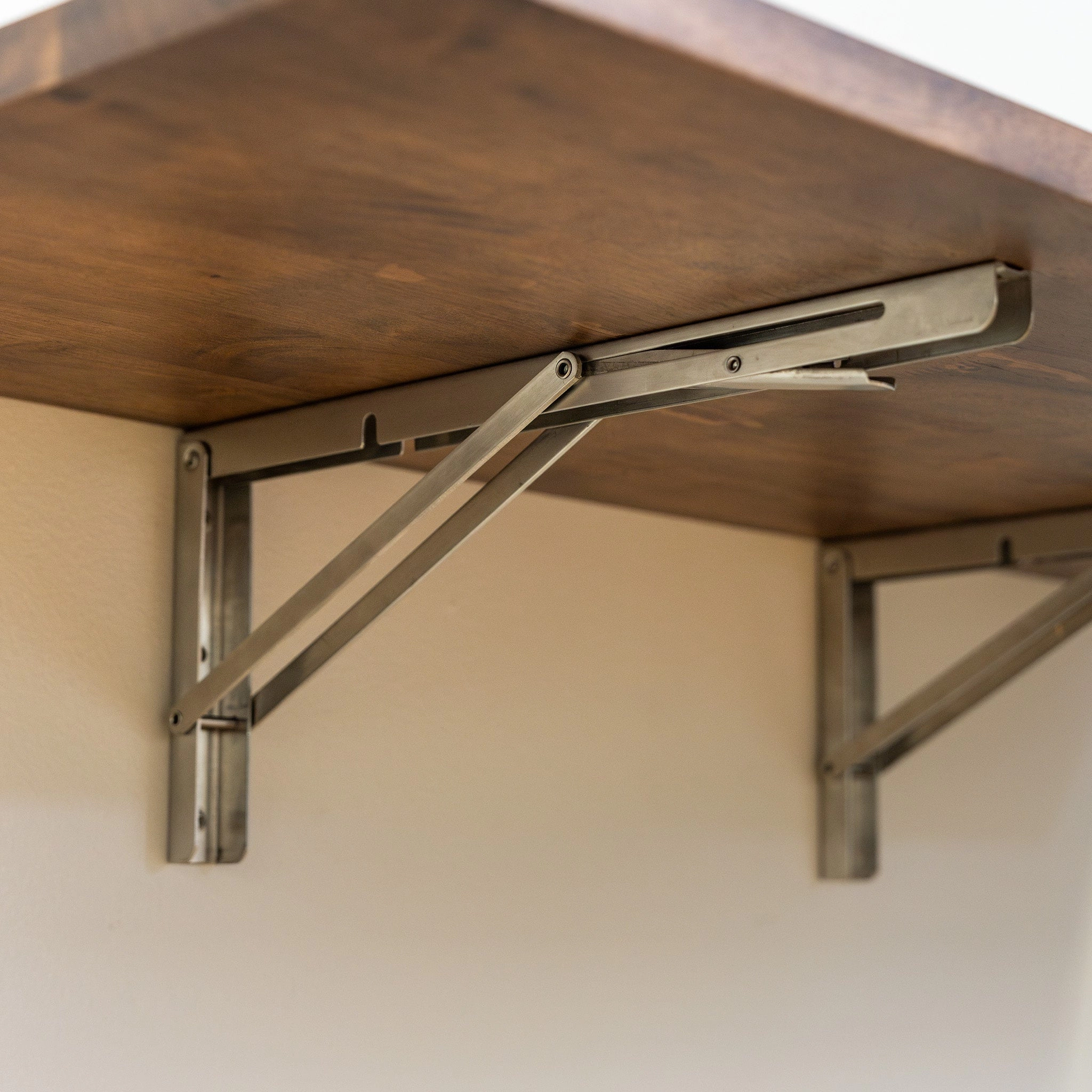 StoreYour Wakefield Foldable Workbench, Dark Wood Tabletop with Stainless Hardware, Heavy-Duty Table