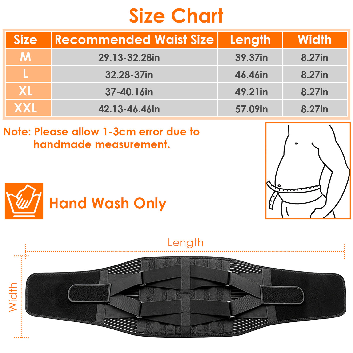 GBruno Adjustable Lumbar Support Brace
