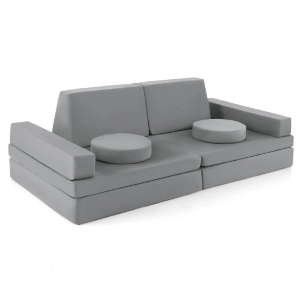 Hivvago 10-Piece Kids Play Couch Sofa With Portable Handle