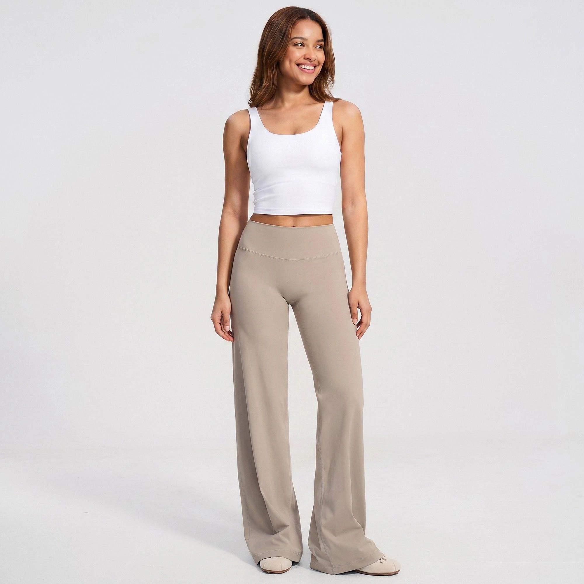 Anna-Kaci Women's High-Waisted Wide-Leg Yoga Pants Loose Fit Workout Lounge