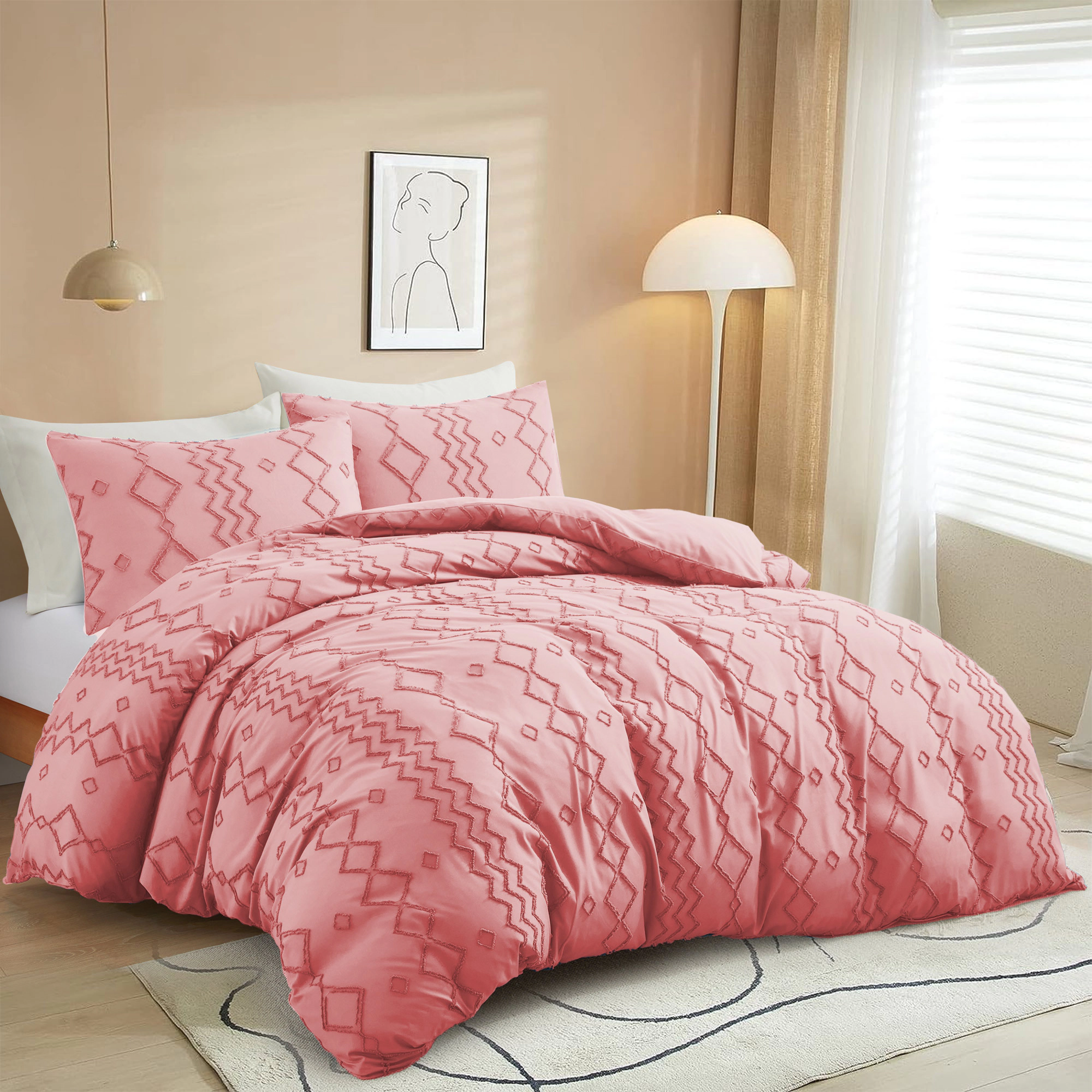 Unikome Premium Ultra Soft Jaccquard Duvet Cover Set