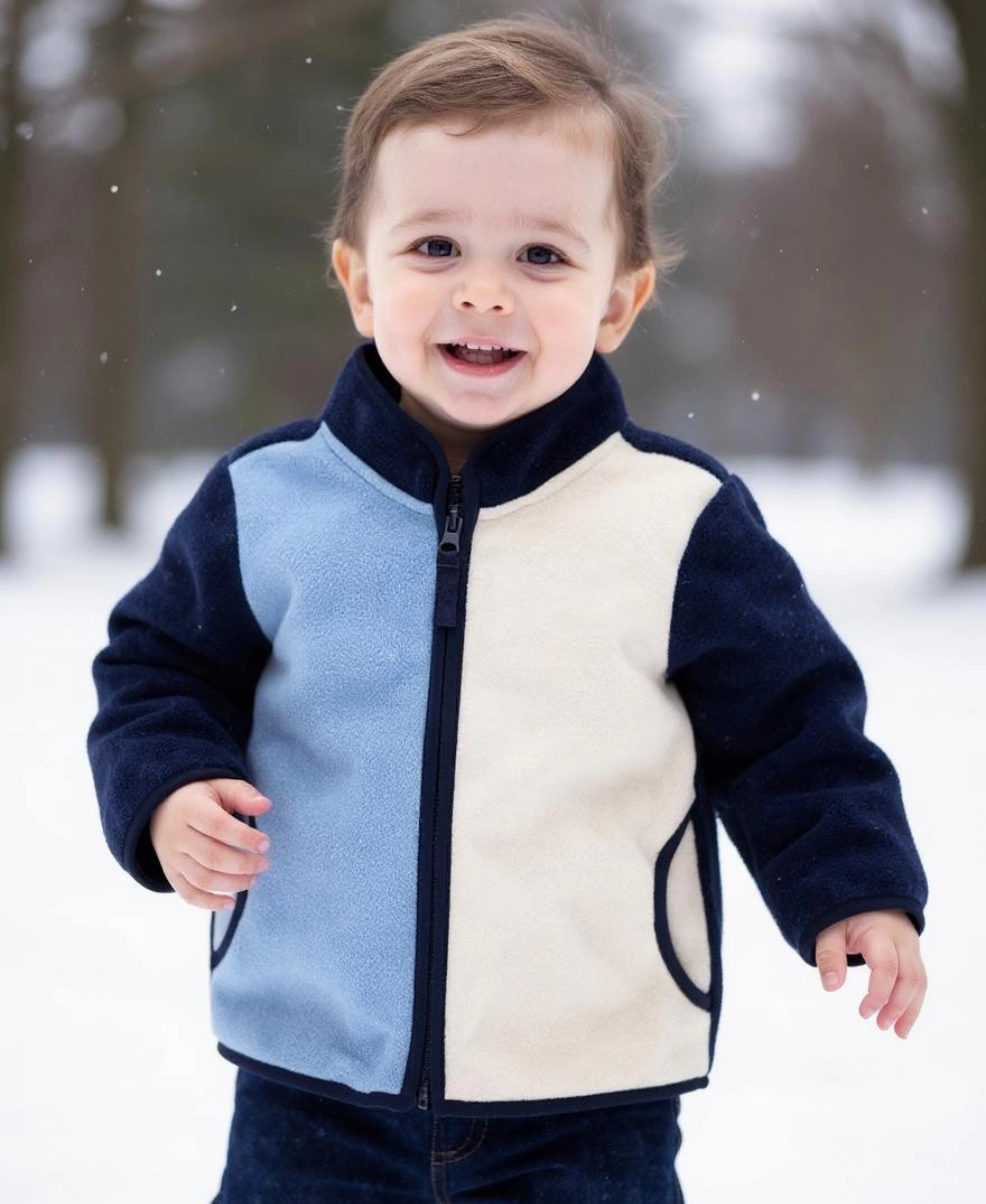 Rokka&Rolla Toddler Fleece Jacket with Stand-Up Collar