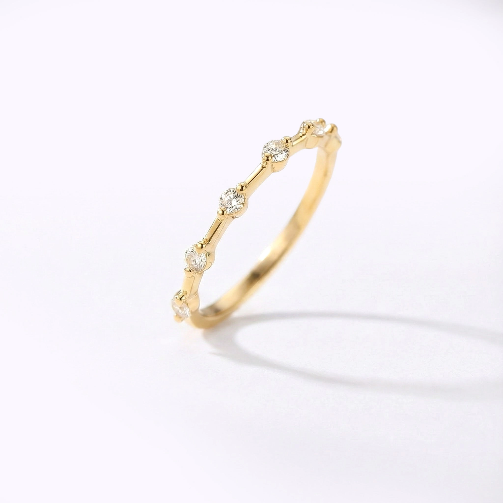 Mint & Lily Women's Ultra Thin Floating Eternity Ring