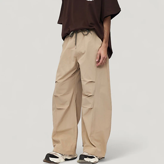 Anna-Kaci Men's Wide-Leg Relaxed Fit Drawstring Waist Casual Sweatpants