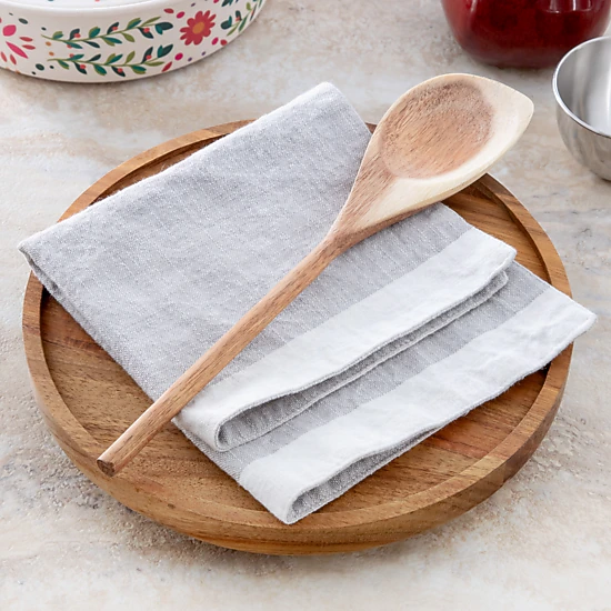 Gibson Home Acacia Wood Corner Spoon
