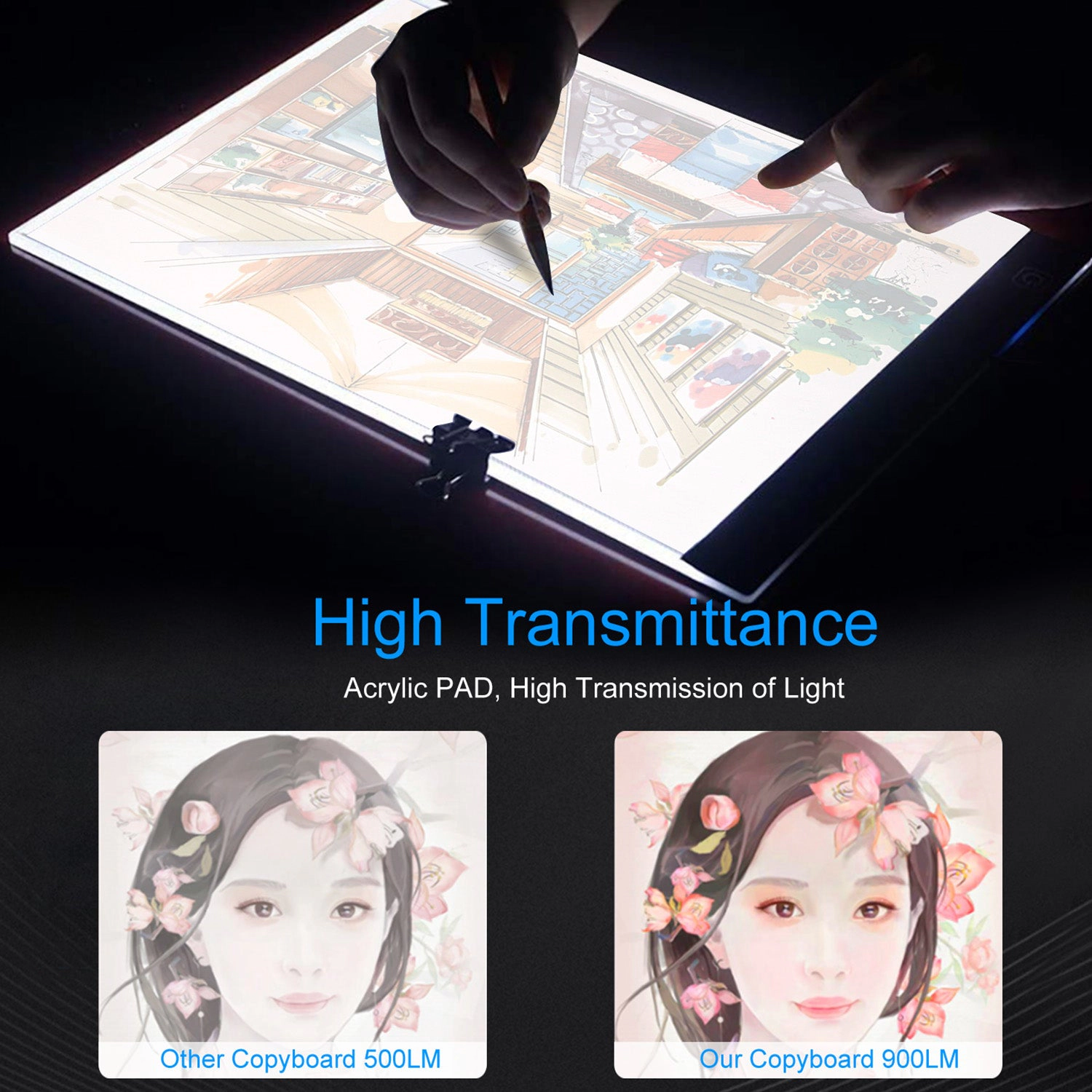 GBruno A3 LED Dimmable Light Box Tracing Board