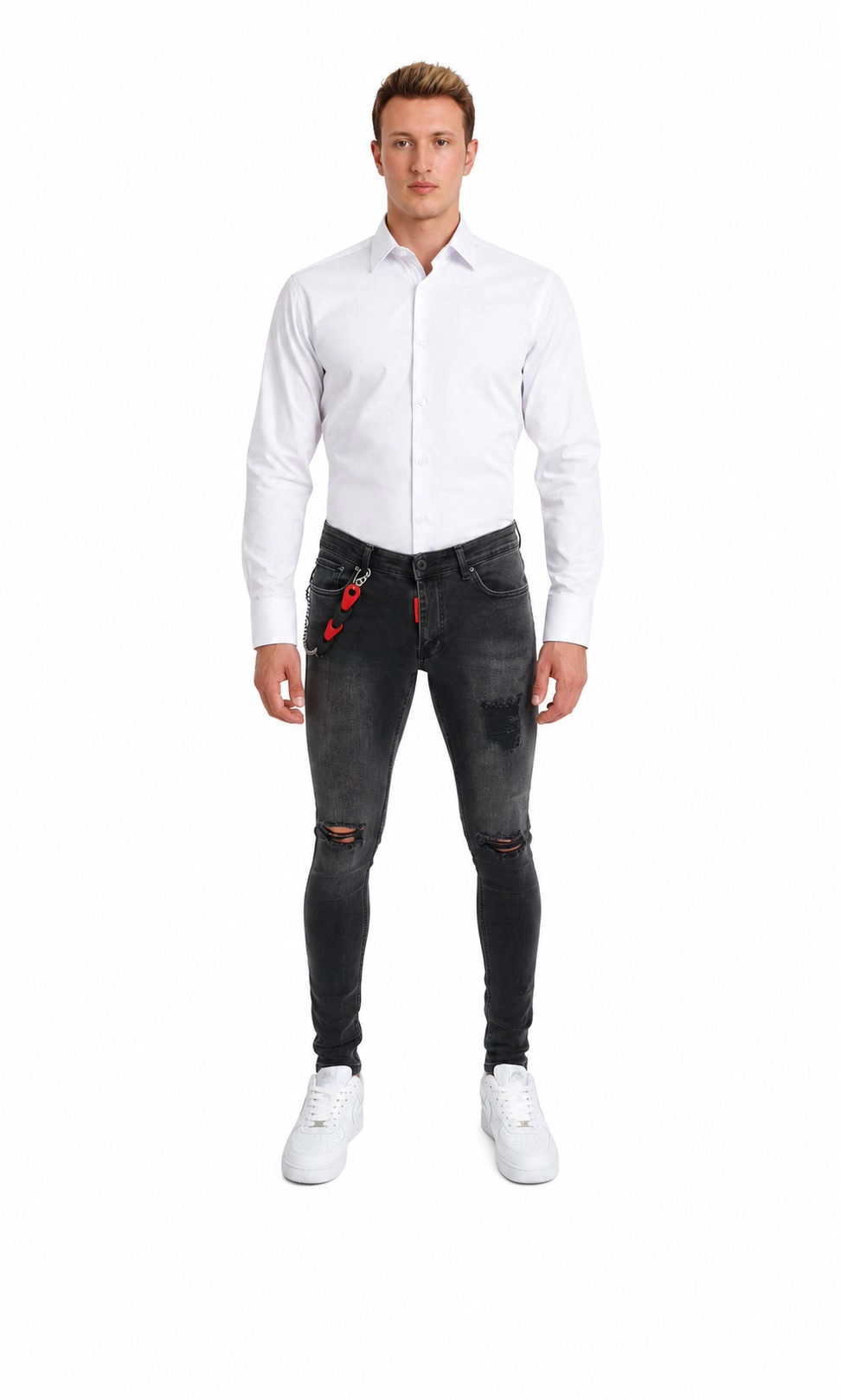 Elie Balleh Slim Fit Mens Solid Button-Down Shirt
