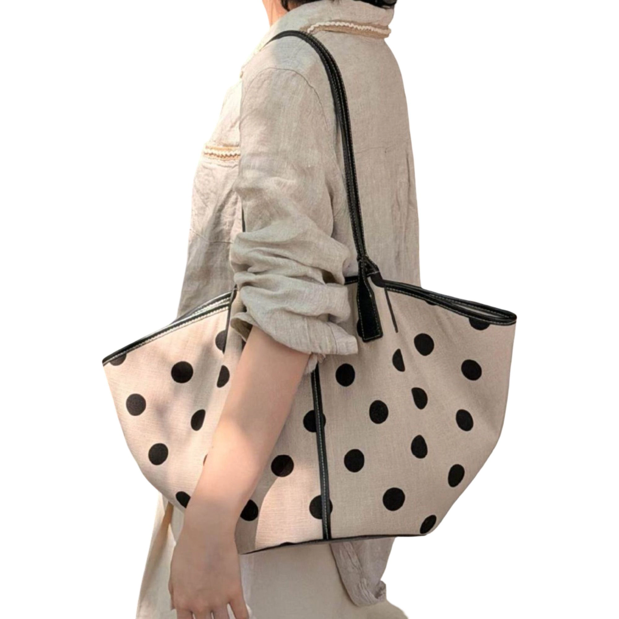 Alilang Women's Linen Tote Bag Magnetic Snap Closure for Everyday Use