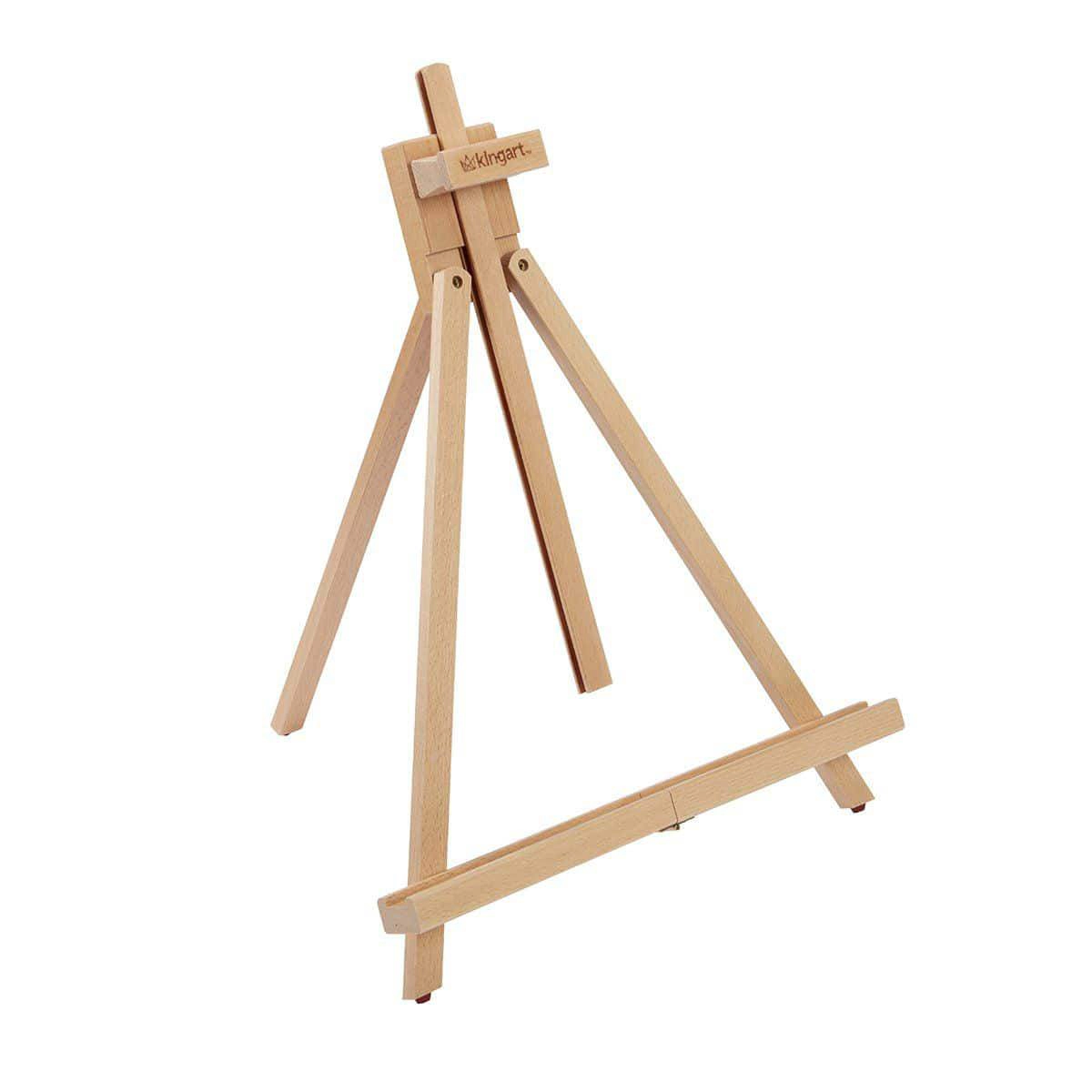 KINGART Wood Tabletop A-Frame Easel 29" - Natural Beechwood