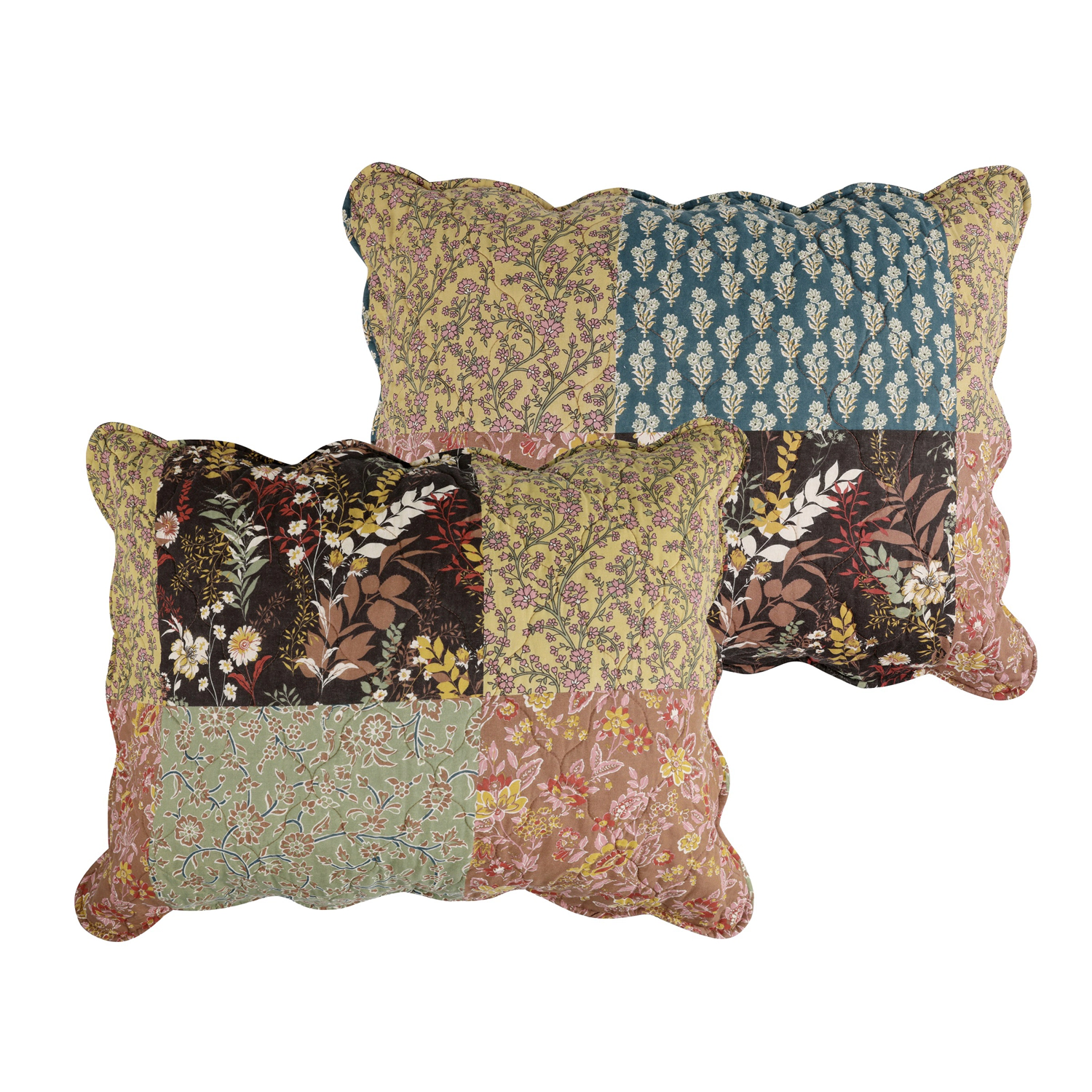Greenland Home Fashions Hazel Cotton Face Microfiber Back Pillow Sham