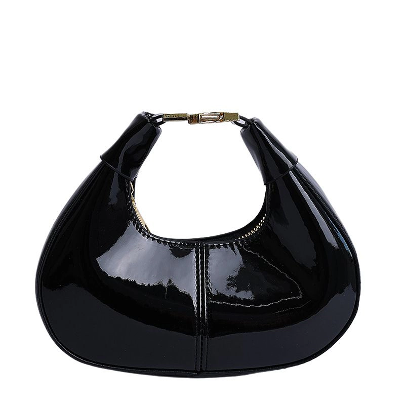Alilang Women's Glossy PU Mini Hobo Shoulder Bag with Adjustable Strap