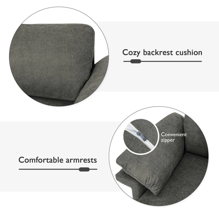 Hivvago Upholstered Armchair with Spring Seat Support and Padded Armrests