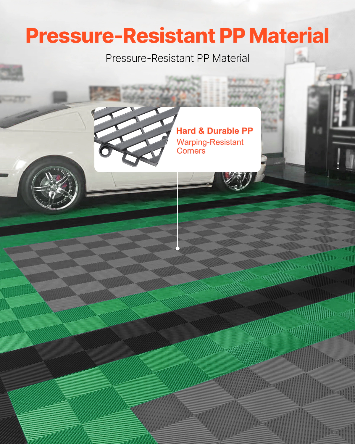 HONGGE Interlocking Drainage Mat Modular Interlocking Cushion Splicing Drainage Mats Non-Slip PP Drainage Floor Tile