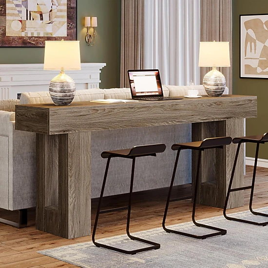 Tribesigns Wooden Sofa Table, 63-Inch Modern Console Table For Living Room