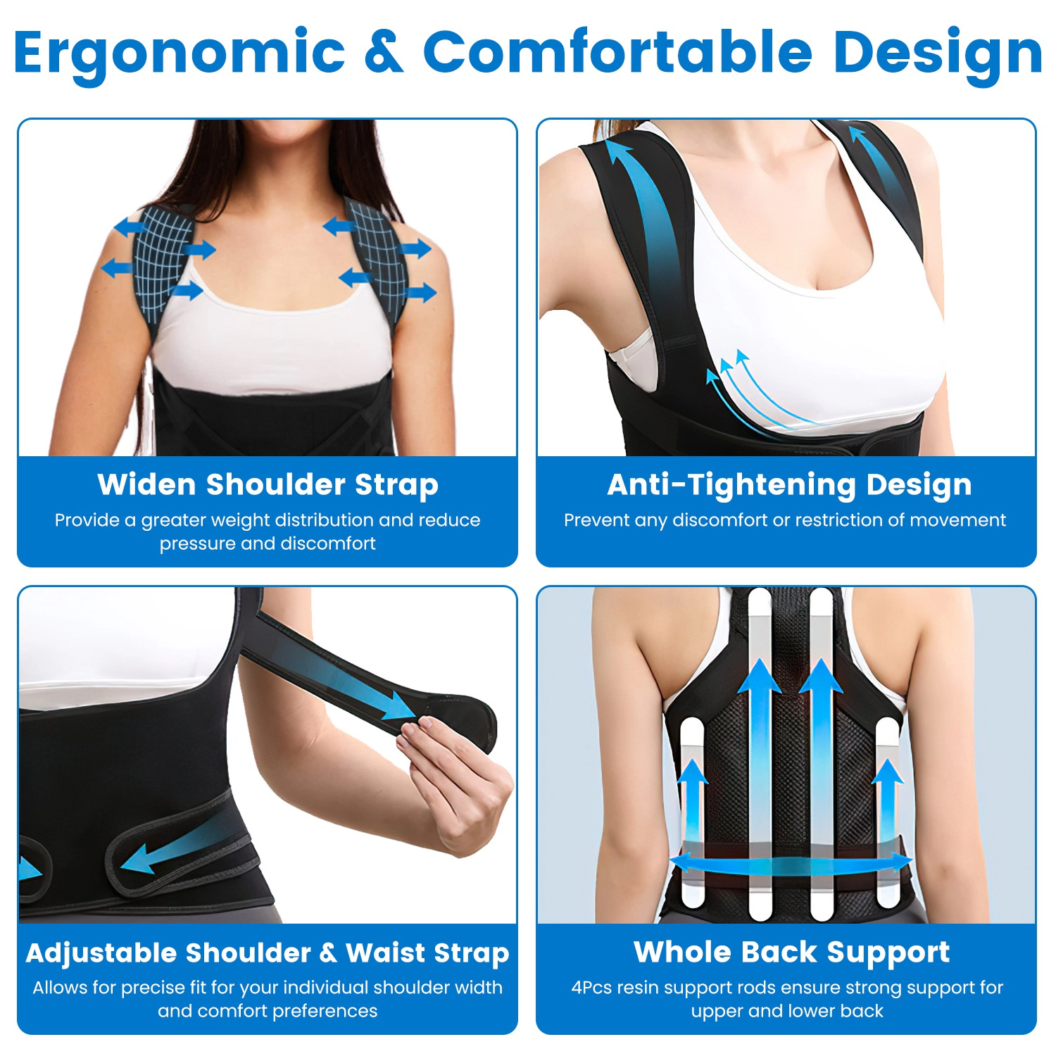 GBruno Adjustable Back Brace Posture Corrector