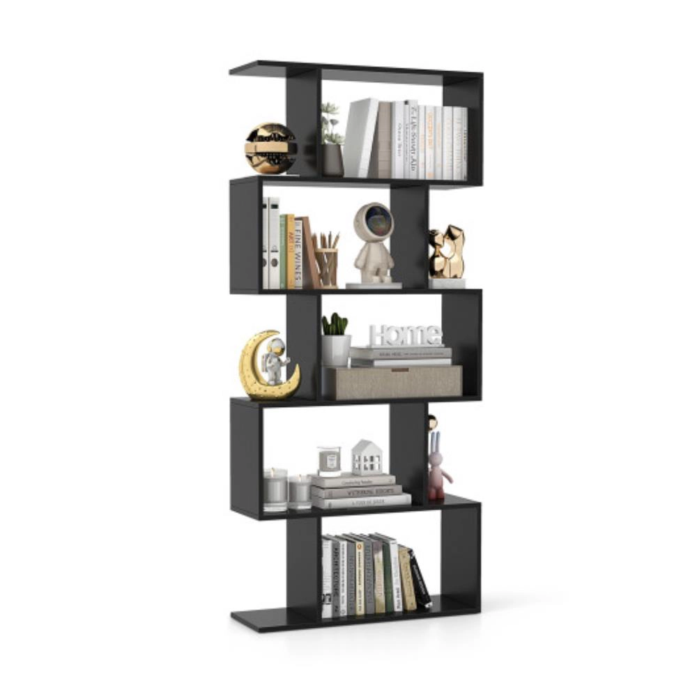 Hivvago 5-Tier Bookshelf with Anti-Toppling Device for Living Room Home Office