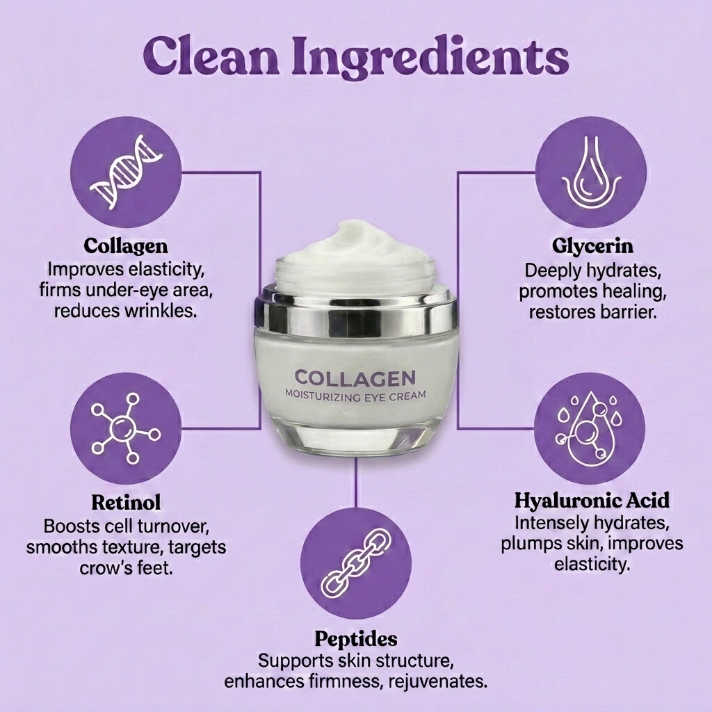 Lovery Collagen Moisturizing Eye Cream - Korean Skincare Firming & Hydrating Anti-Aging Eye Treatment