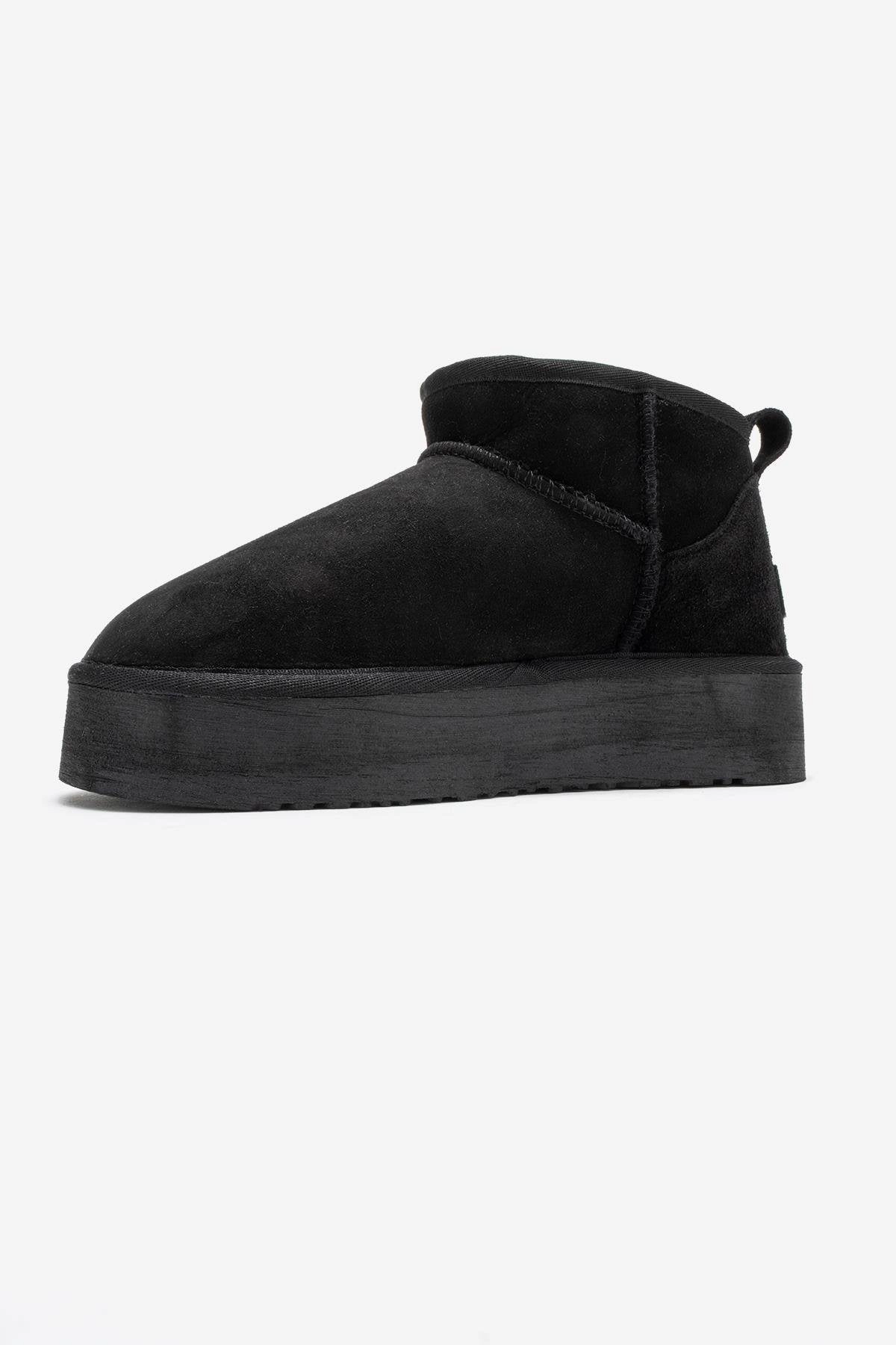 Forever & Always Womens Havana Leather Platform Ankle Boots