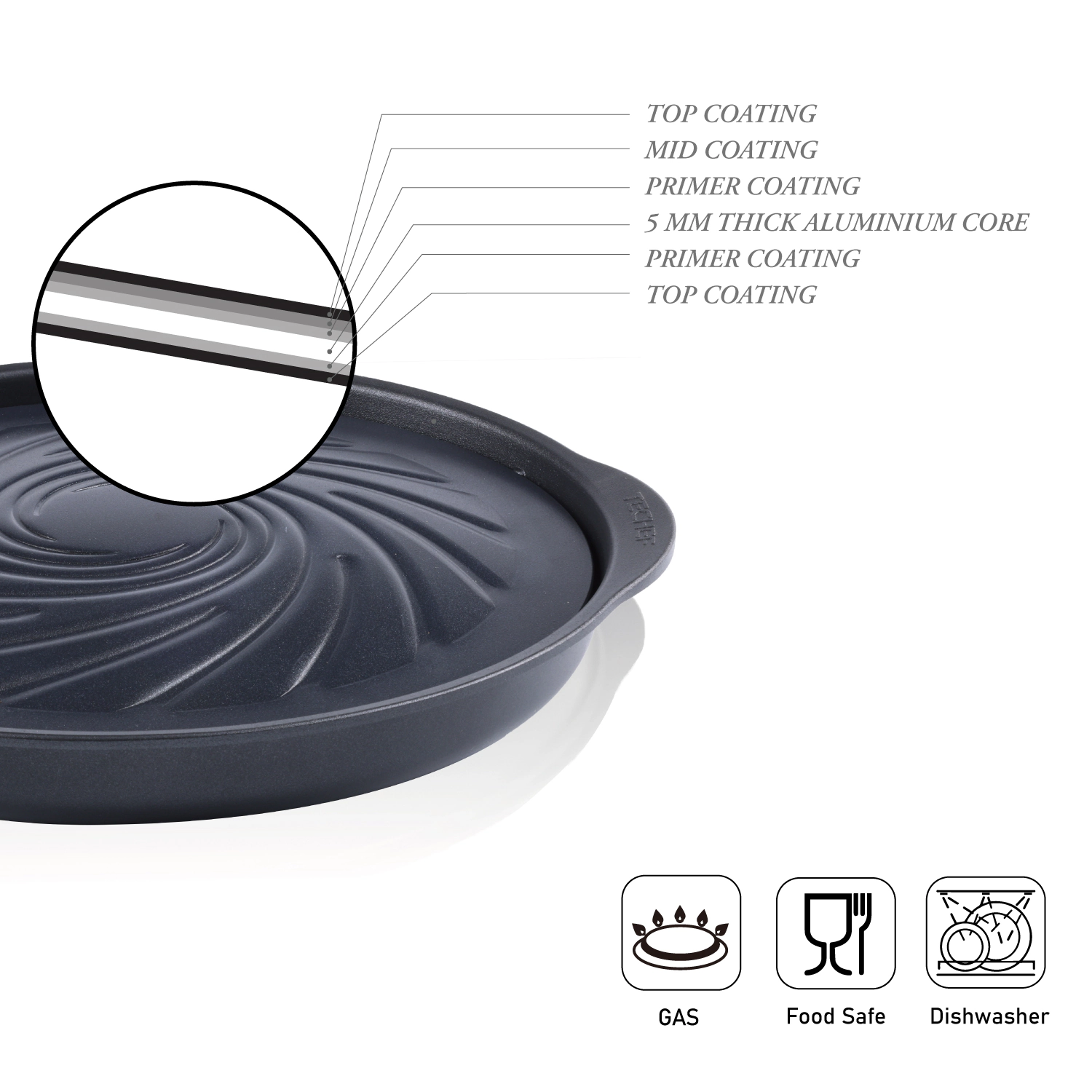 TECHEF True Grill Pan - Stovetop Smokeless Grill Pan - Dome