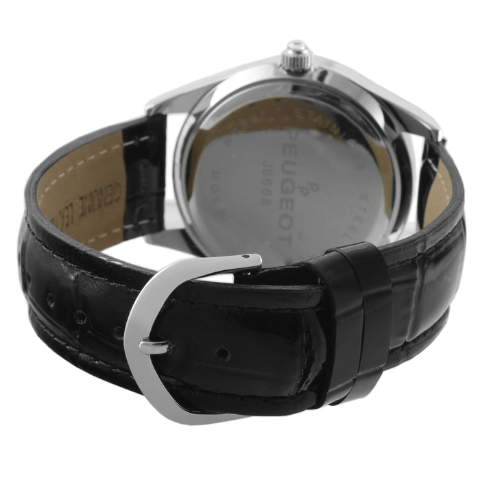 Peugeot Women's Couture Silver Watch Leopard Dial Swarovski Crystal