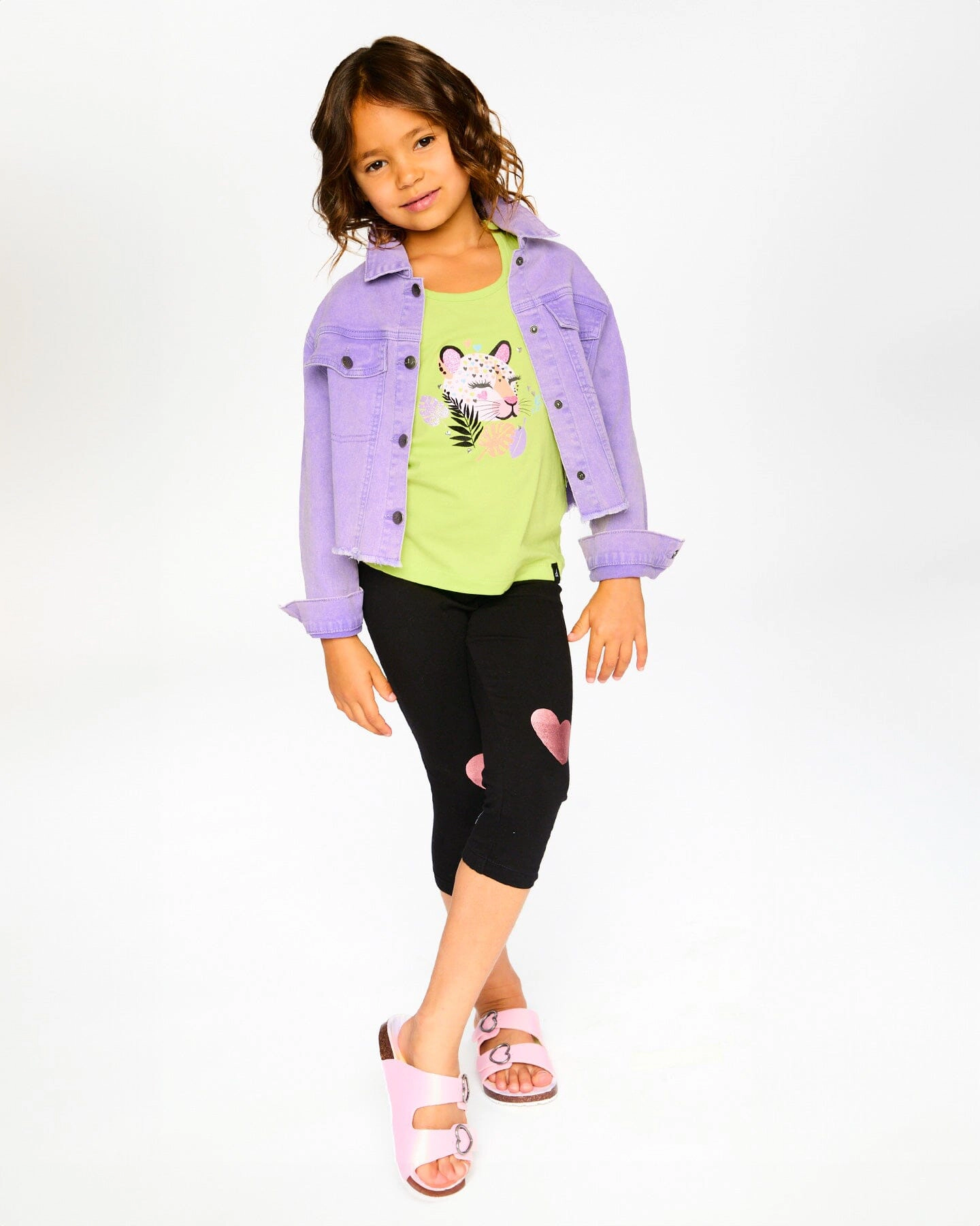 Deux par Girls Denim Jacket with Embroidery