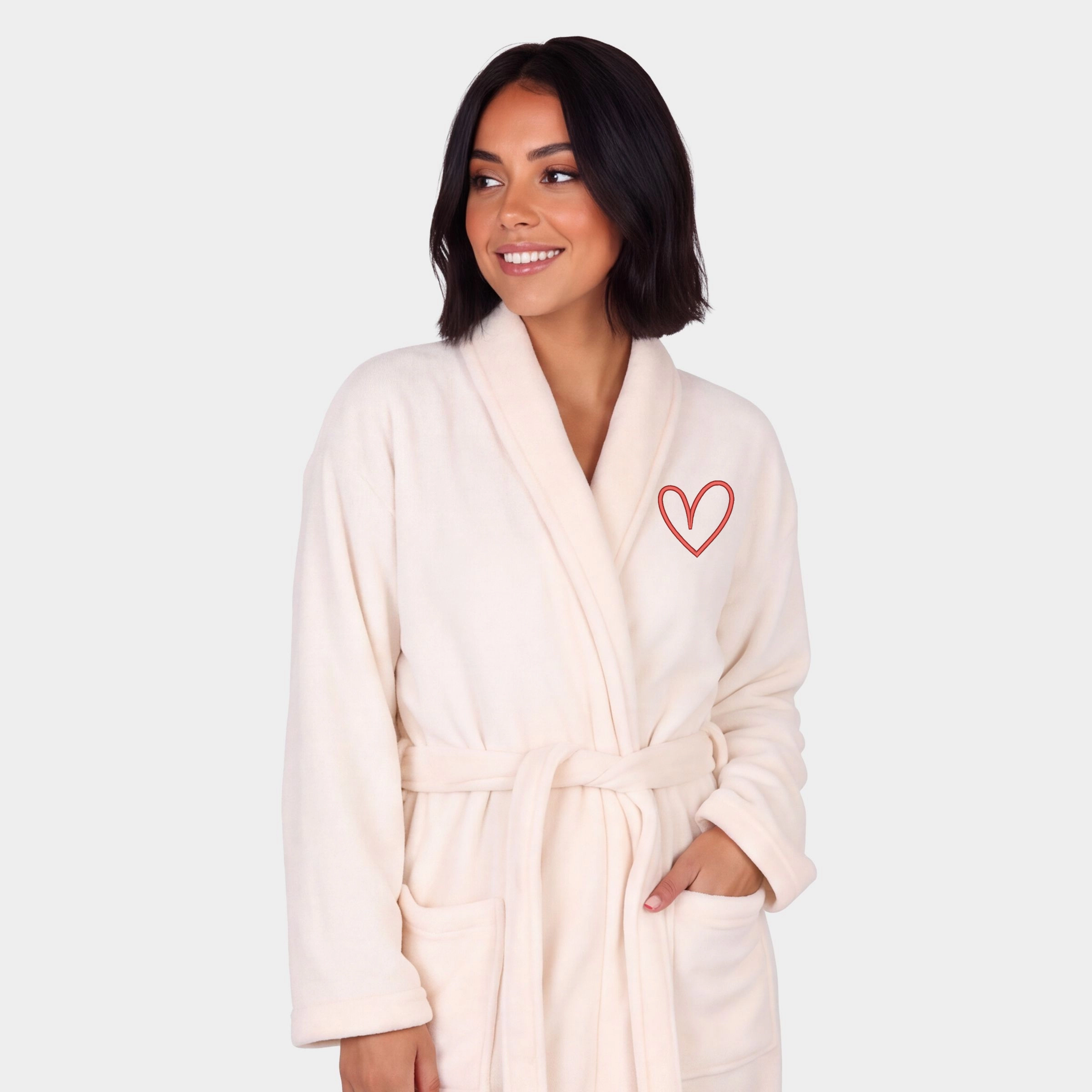 Simply Sage Market - Robe Embroidered Hand Drawn Heart