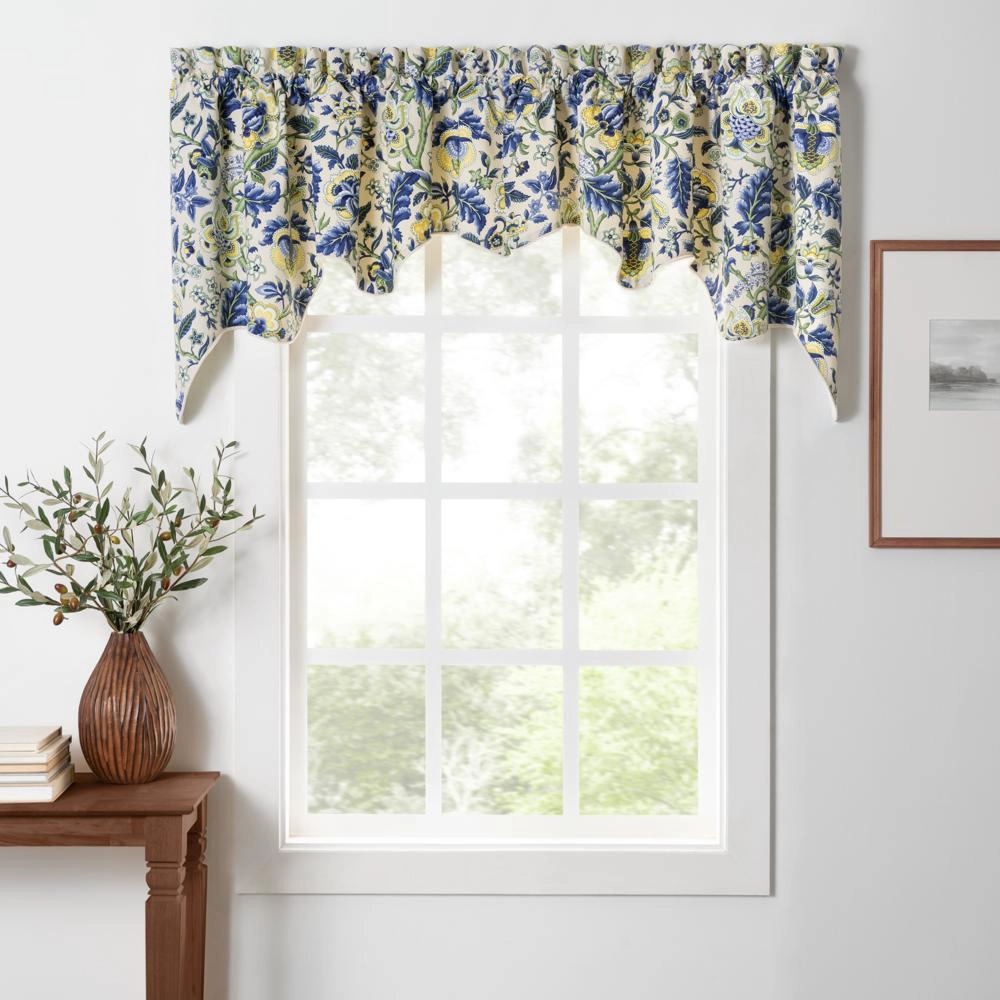 Ellis Curtain Regency Swag Shaped 3" Rod Pocket Valances for Windows 100" x 30