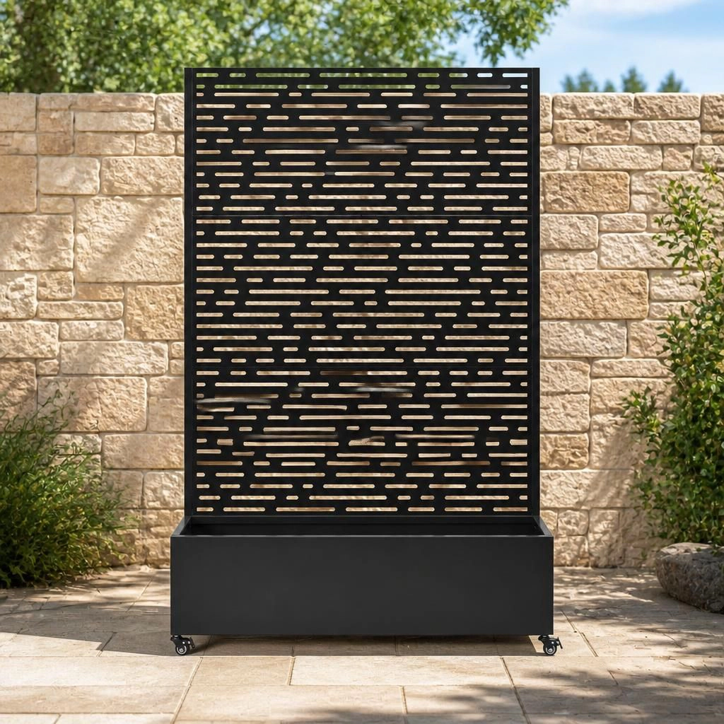 WOW PIONEER Tall Freestanding Metal Garden Planter
