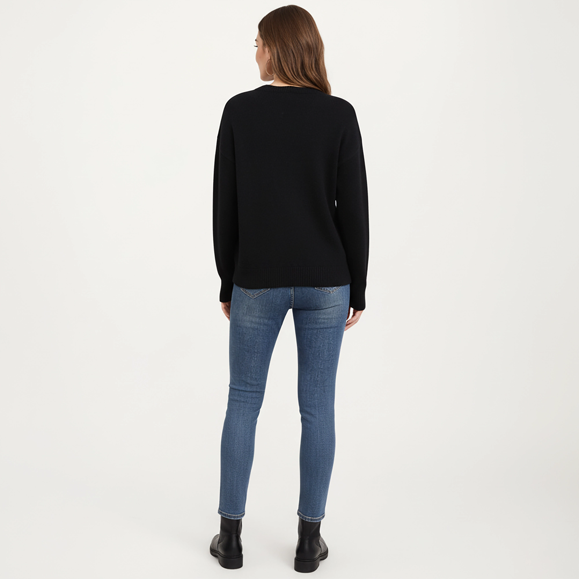 Anna-Kaci Women's Cherry Graphic Fuzzy Knit Sweater with Textured Soft Feel Ribbed Crew Neckline and Relaxed Fit