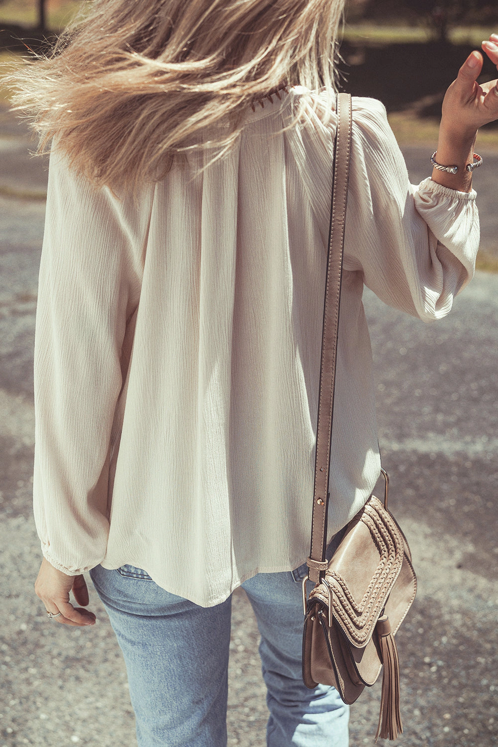 Threaded Pear Women's June Puff Sleeve Loose Shirt