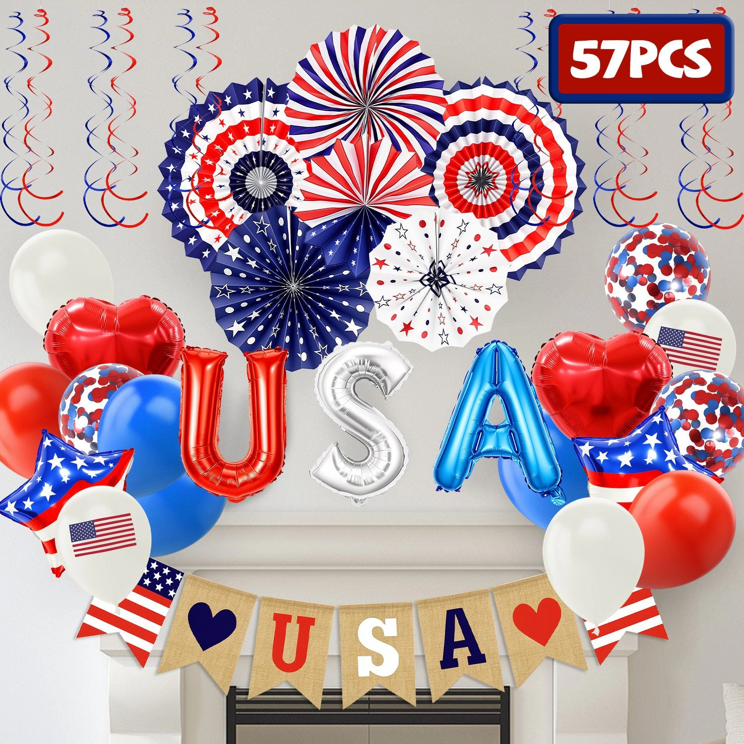IMounTEK Unisex Patriotic 4th Of July Decoration Set