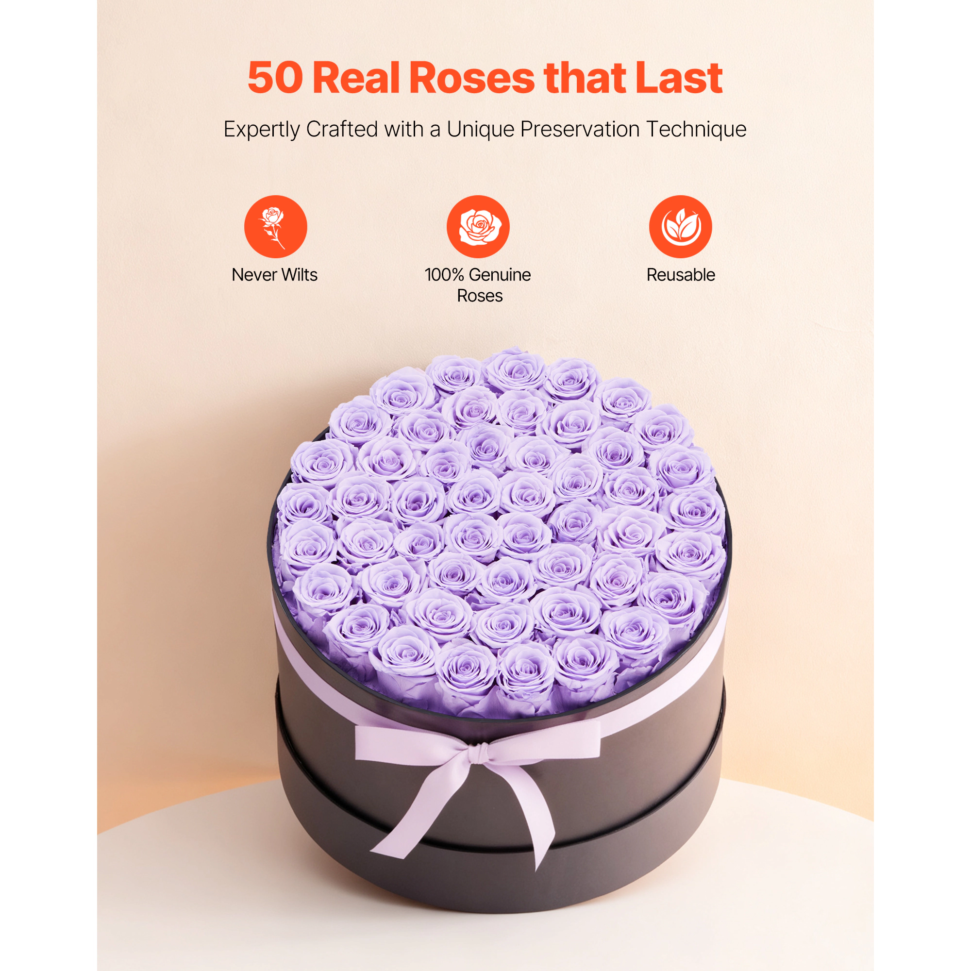 HONGGE Forever Flowers, Preserved Roses a Box