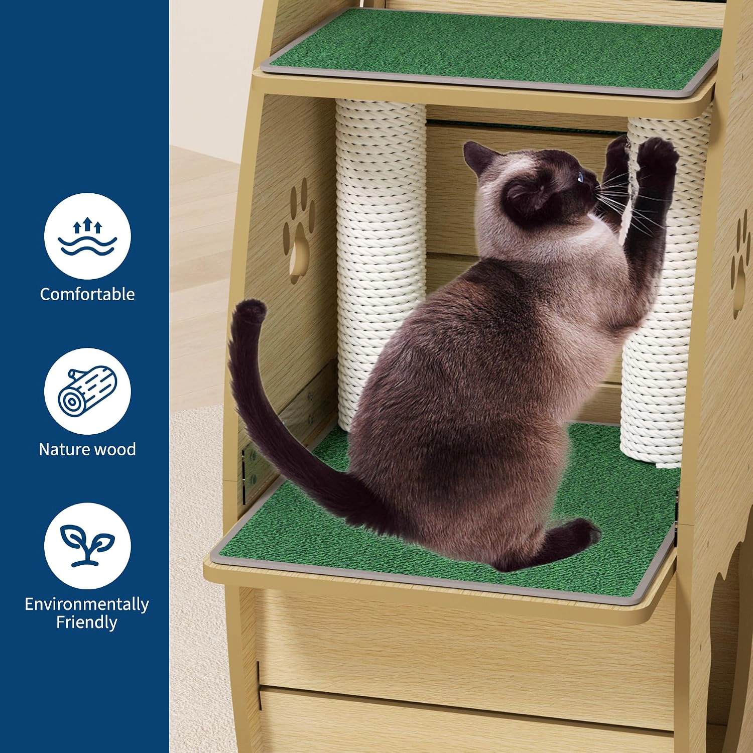 85cm Inner-Diameter Multi-Function Cat Exercise Wheel, Density-Board Cat Running Treadmill