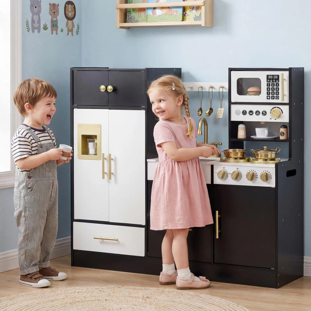 Hivvago Kids Play Kitchen with Realistic Lights Sounds