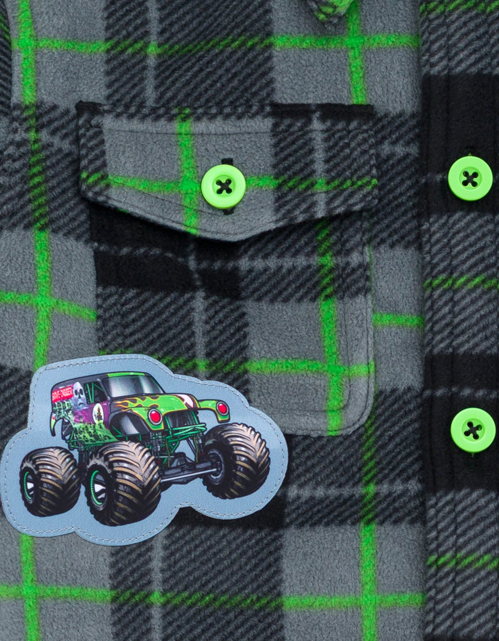Monster Jam Grave Digger Boys' Button Front Shacket