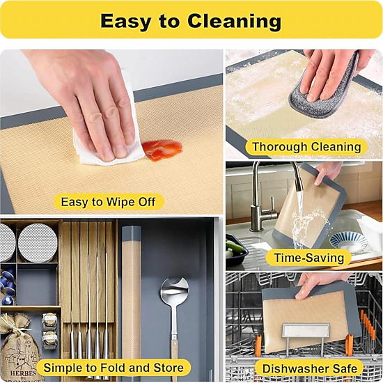 Giantpower 4 Pack Non-Stick Silicone Baking Mat, Heat Resistant ...