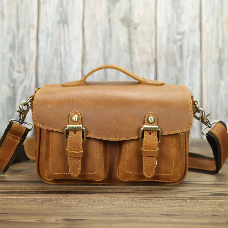 Steel Horse Leather Unisex The Faust Camera Bag | Crossbody Vintage Messenger
