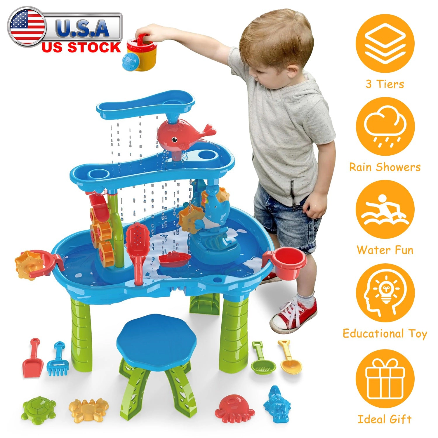 GBruno 3-Tier Rain Shower Water Table