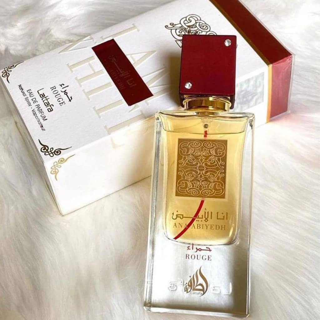Lattafa Ana Abiyedh Rouge Eau de Parfum Spray, 2.0 oz (60 mL) Unisex