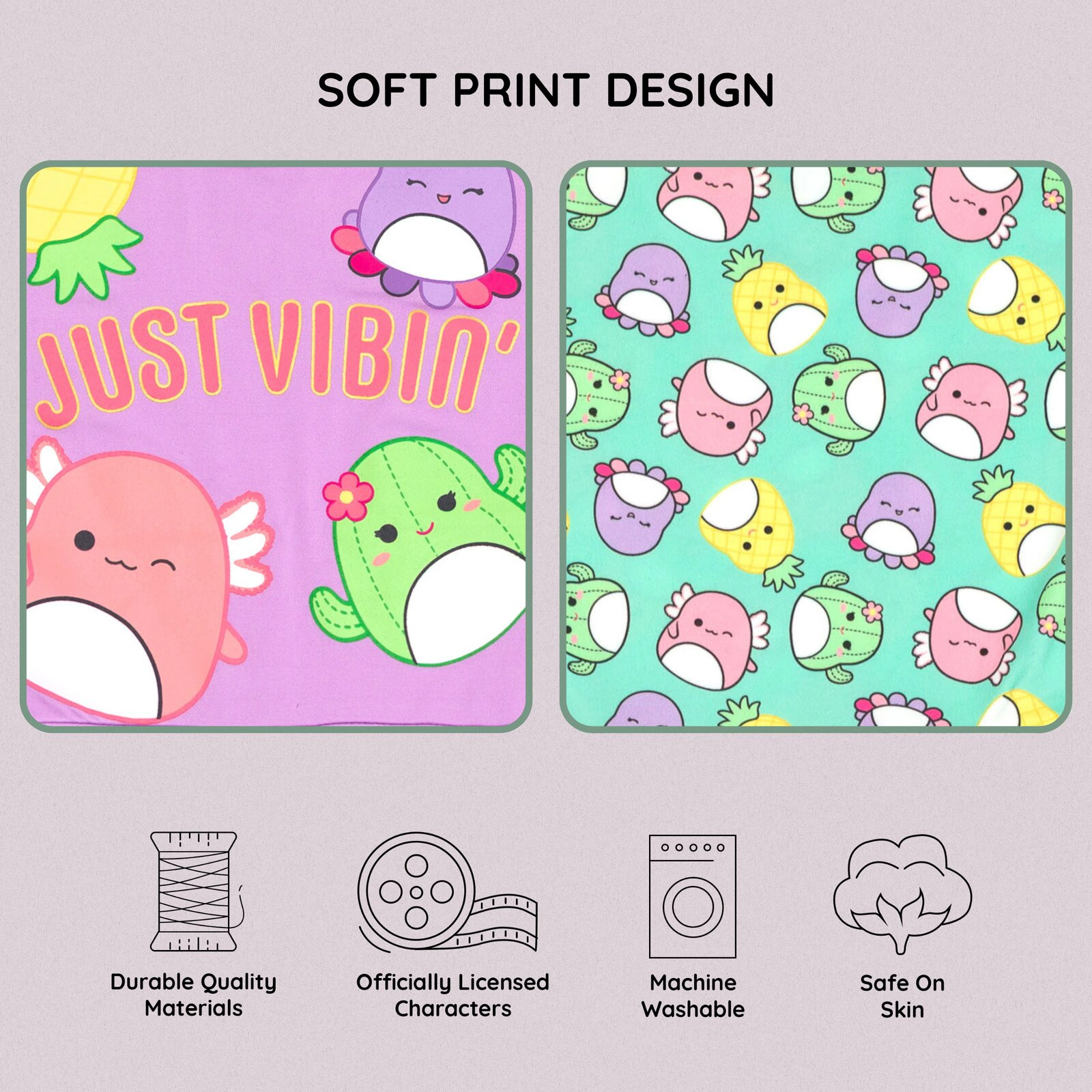 Squishmallows Girls' 2-Pack Skater Dresses