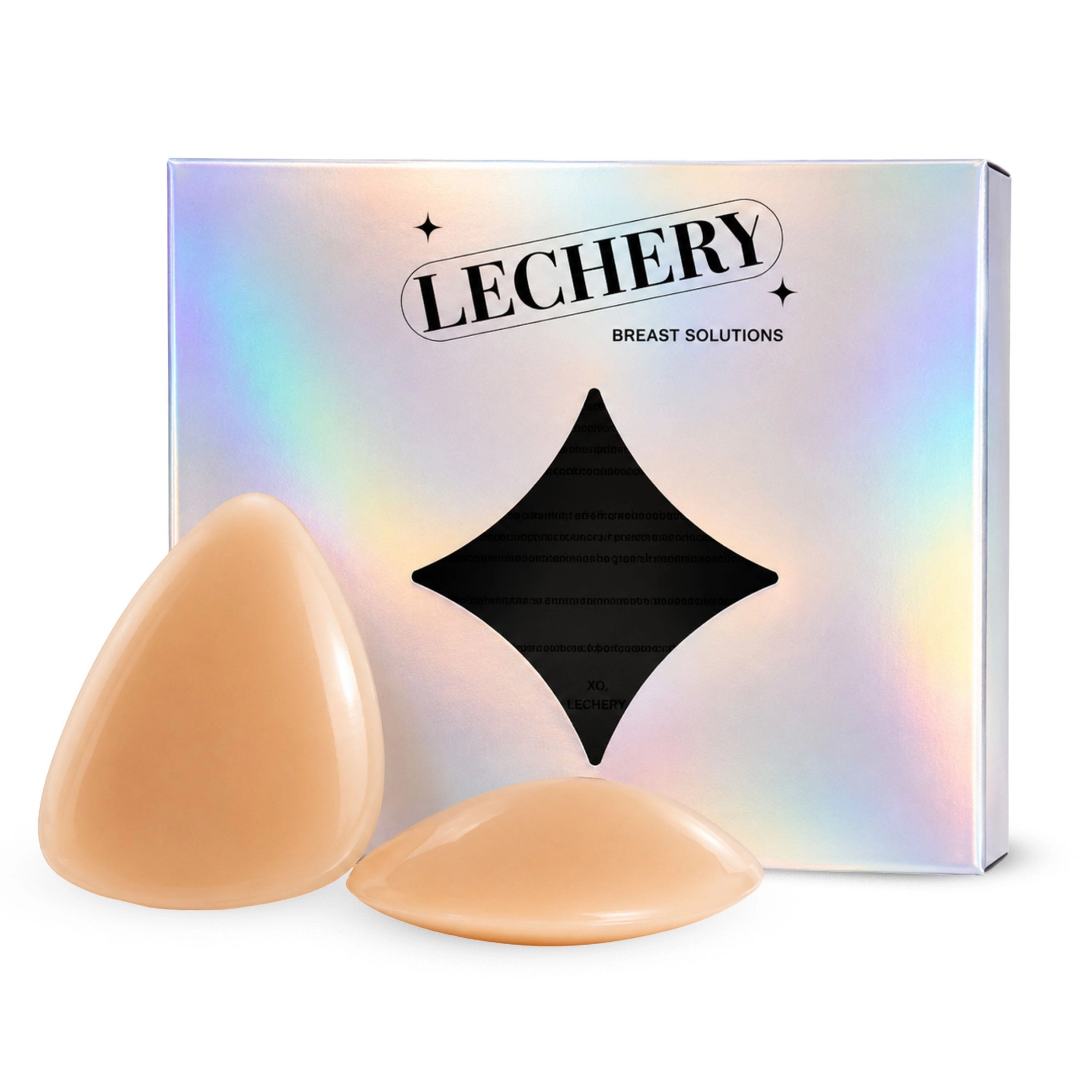LECHERY Women's Allstick Triangle Nipple Covers Reusable Sticky Silicone Adhesive Pasties